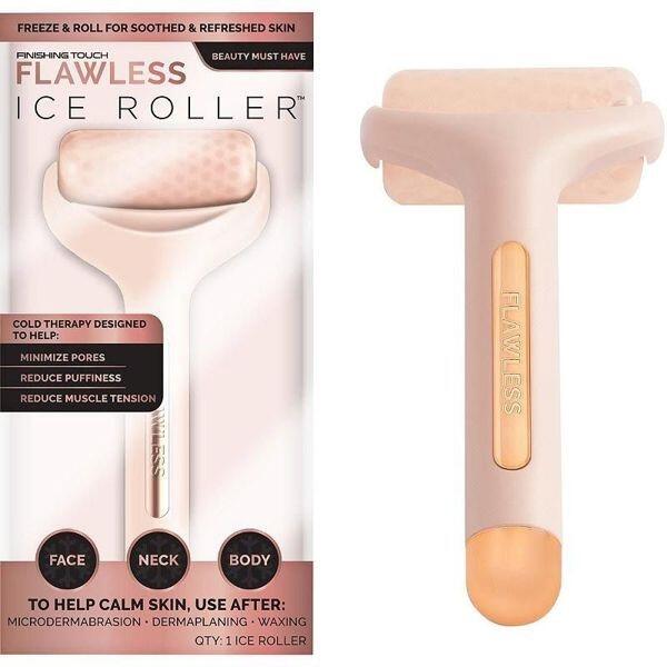 Massageador de rolo frio calmante para rosto, pescoço e corpo